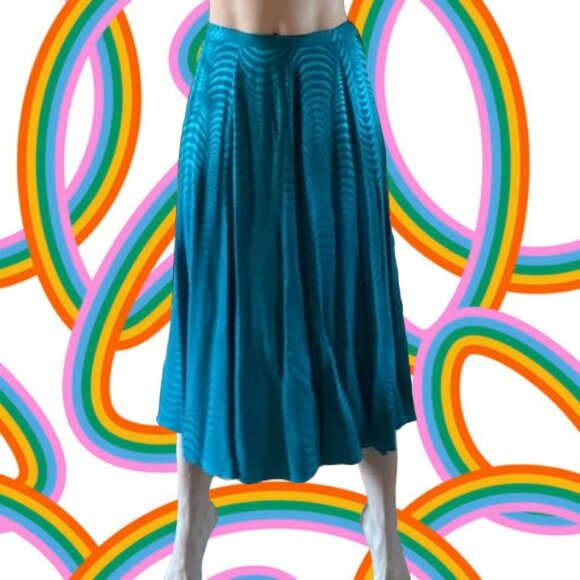 Vintage 80s Rayon Suit, Blazer Skirt Combo, Psychedelic swirl patterned 2-Piece - Picture 3 of 8